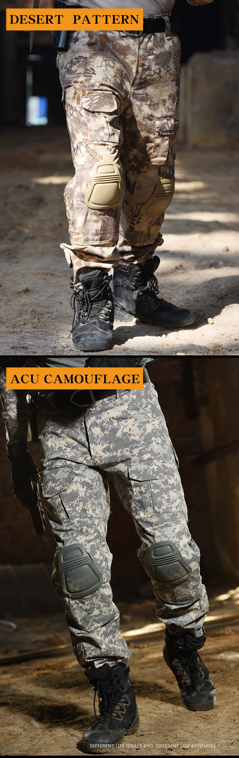 Pantalon skip avec coussinets pour homme, vêtements militaires, armée, airsoft, fjCamSolomon, chasse