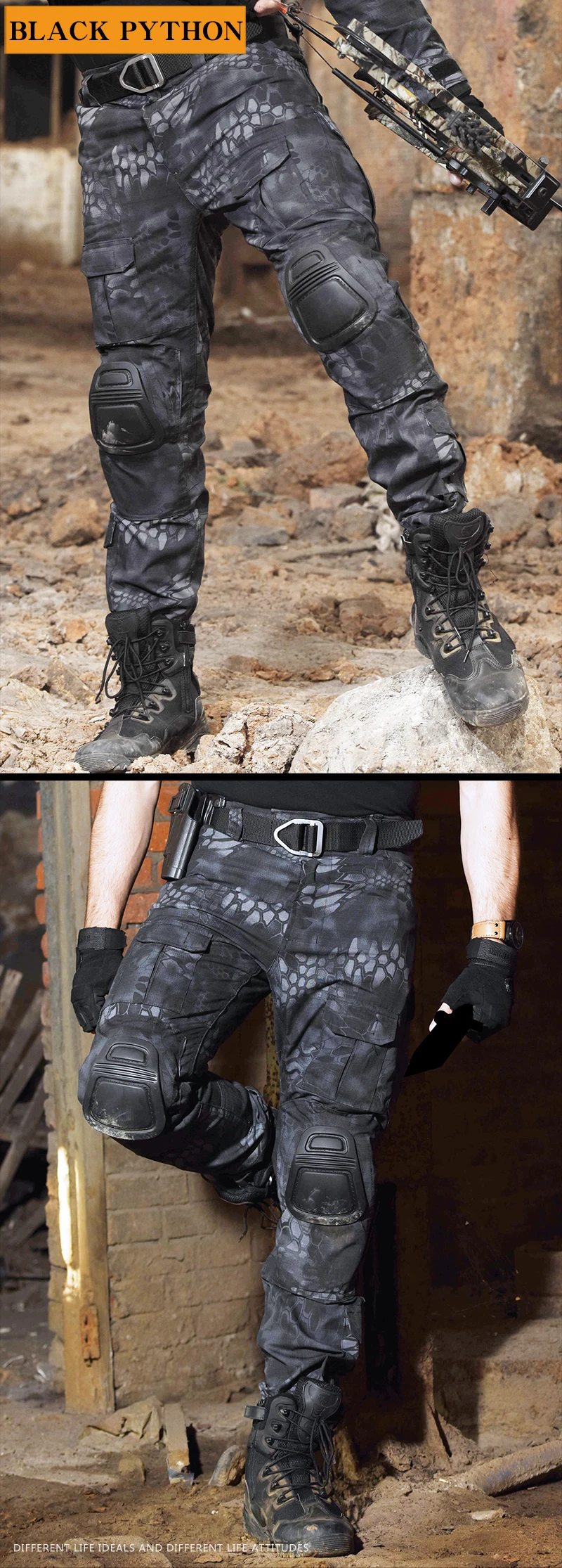 Pantalon skip avec coussinets pour homme, vêtements militaires, armée, airsoft, fjCamSolomon, chasse