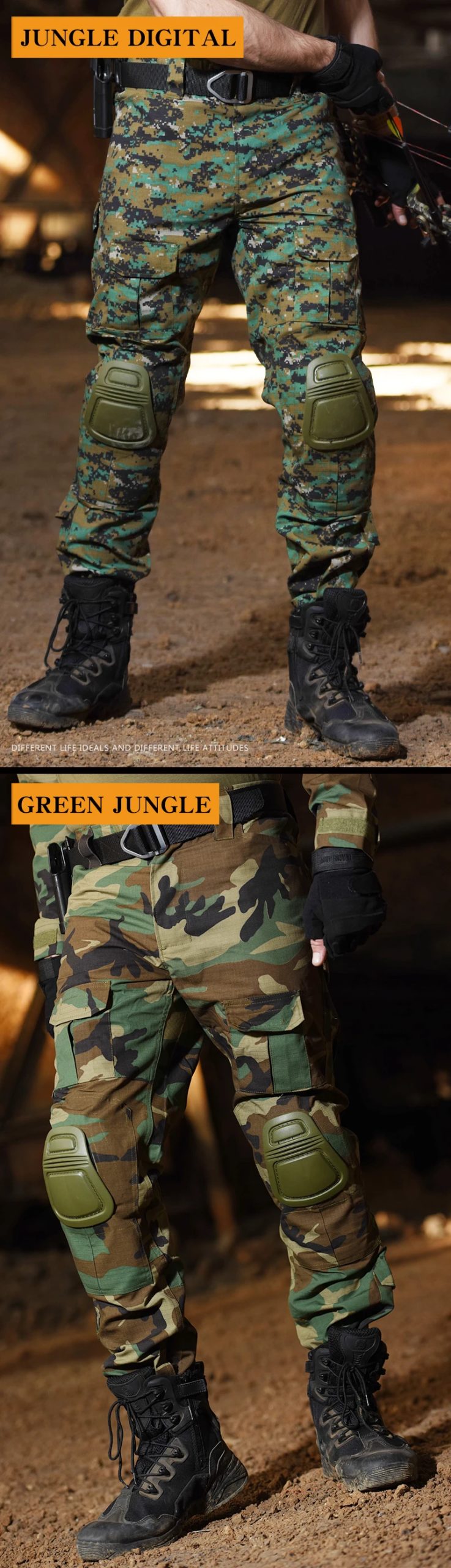 Pantalon skip avec coussinets pour homme, vêtements militaires, armée, airsoft, fjCamSolomon, chasse