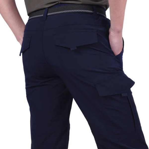 Salopette de camping cargo imperméable à séchage rapide, pantalon d'été léger et respirant, long, armée, militaire, fjMale, décontracté – Image 3
