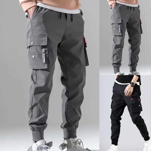 Pantalon Cargo Militaire Fin et Décontracté pour Homme, Jogging, Survêtement, Solide, Automne, 03/Life – Image 3