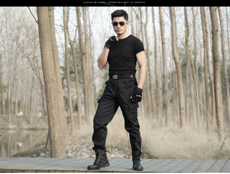 Pantalon cargo militaire noir pour homme, survêtement skip, pantalon de travail, salopette décontractée, surintendant ser, zones me CS