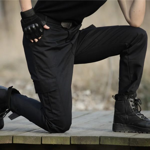 Pantalon cargo militaire noir pour homme, survêtement skip, pantalon de travail, salopette décontractée, surintendant ser, zones me CS – Image 4