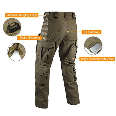 Dulwaterproof SWAT Skip Army FjMany Pockets for Men, Waterproof Wear Degree, Casual Cargo Pants, 2022