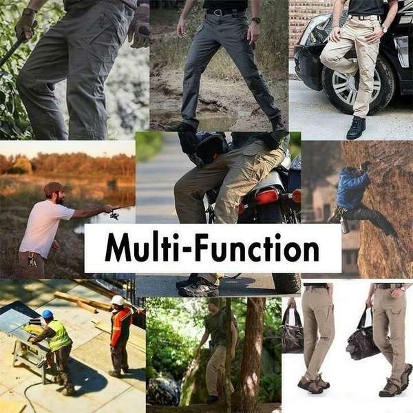 Dulwaterproof SWAT Skip Army FjMany Pockets for Men, Waterproof Wear Degree, Casual Cargo Pants, 2022