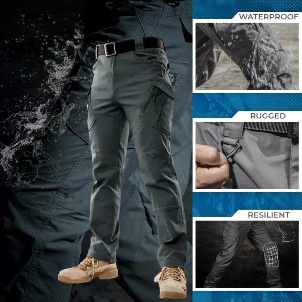 Dulwaterproof SWAT Skip Army FjMany Pockets for Men, Waterproof Wear Degree, Casual Cargo Pants, 2022 – Image 4