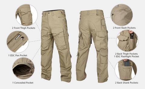 Dulwaterproof SWAT Skip Army FjMany Pockets for Men, Waterproof Wear Degree, Casual Cargo Pants, 2022
