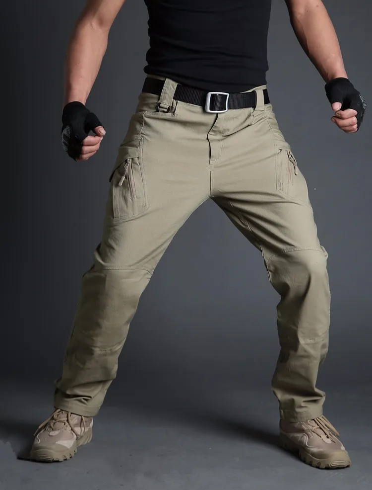 Pantalon cargo militaire pour hommes, FJMale, SWAT Skip Army, Nombreuses poches, Pantalon en coton commandé, 97% coton, Décontracté, ix9
