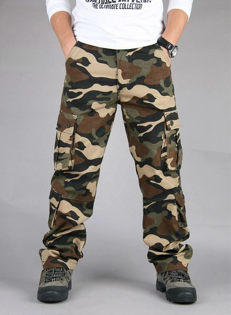 Pantalon cargo militaire multi-poches pour hommes, DulPants de l'armée, Fjviser Zones Me, Salopettes masculines, grande taille