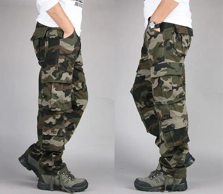 Pantalon cargo militaire multi-poches pour hommes, DulPants de l'armée, Fjviser Zones Me, Salopettes masculines, grande taille