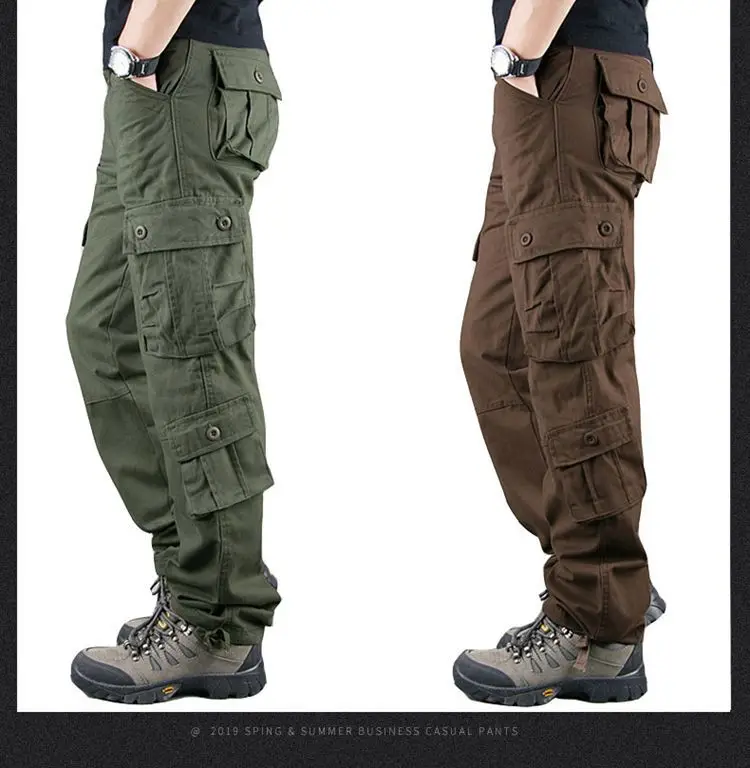 Pantalon cargo militaire multi-poches pour hommes, DulPants de l'armée, Fjviser Zones Me, Salopettes masculines, grande taille