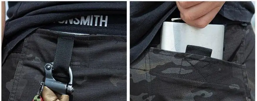 Pantalon cargo camouflage noir imperméable Ripstop, pantalon de travail multi-poches extérieur, résistant à l'usure, entraînement à la pêche, fjMale, automne