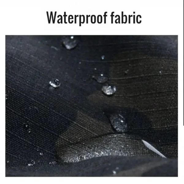 Pantalon cargo camouflage noir imperméable Ripstop, pantalon de travail multi-poches extérieur, résistant à l'usure, entraînement à la pêche, fjMale, automne – Image 5