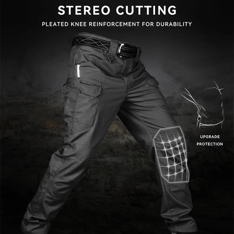 Pantalon tactique pour hommes, élastique à poches multiples, style militaire et urbain, imperméable, Cargo, 6XL, nouvelle collection