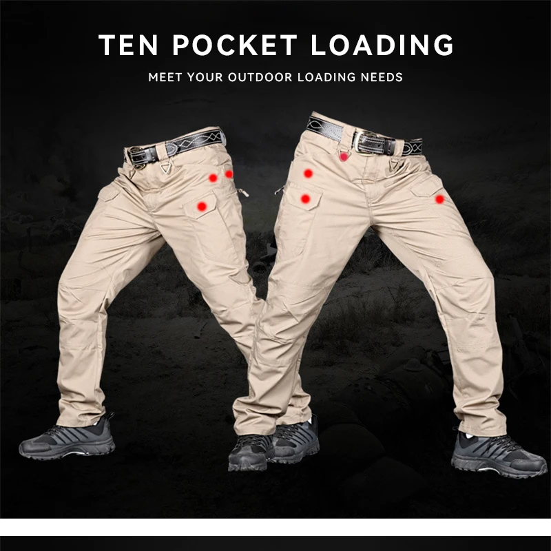 Pantalon tactique pour hommes, élastique à poches multiples, style militaire et urbain, imperméable, Cargo, 6XL, nouvelle collection
