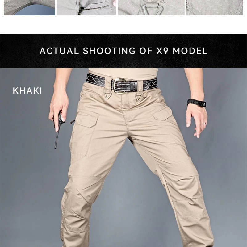 Pantalon tactique pour hommes, élastique à poches multiples, style militaire et urbain, imperméable, Cargo, 6XL, nouvelle collection