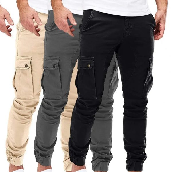 Pantalon Cargo Militaire pour Homme, Vêtement de Proximité, Solide, Rinçage de Documents, Multi-Poches, Décontracté, Sportif, Automne 2021 – Image 2
