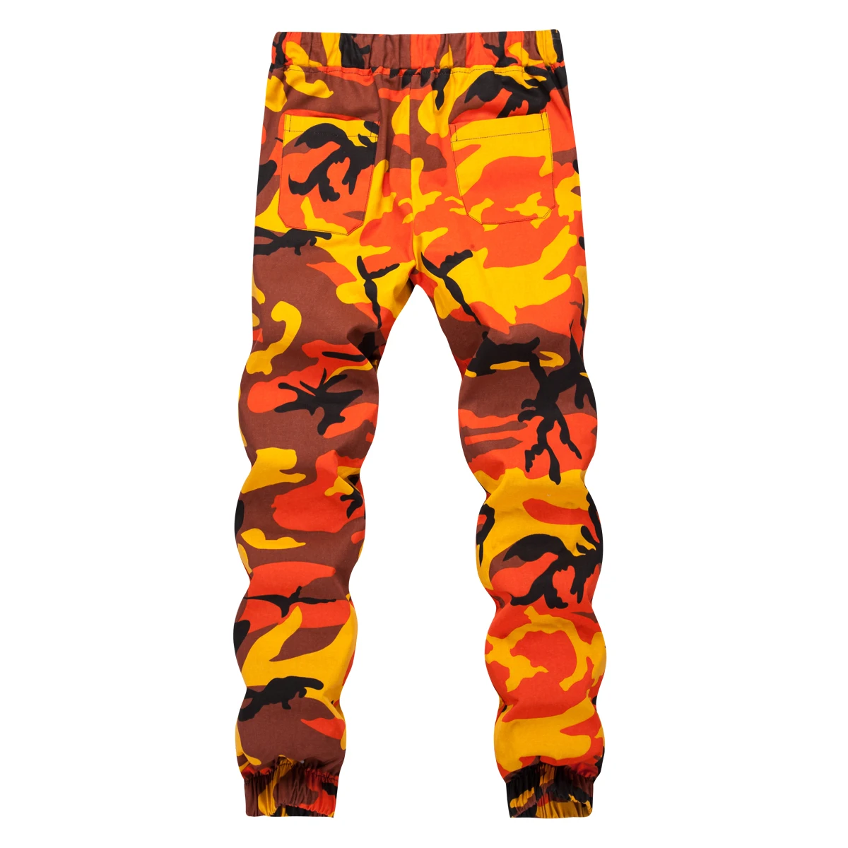 Ins-Pantalon de jogging camsalomon orange pour homme, survêtement en coton tissé style hip hop, décontracté, surintendant militaire, poches, 2024