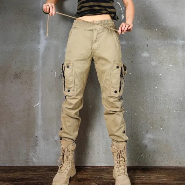 Pantalon ample de style militaire pour hommes, leggings décontractés, marque de tendance, neuf points, 2024 – Image 4