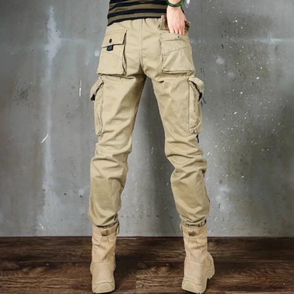 Pantalon ample de style militaire pour hommes, leggings décontractés, marque de tendance, neuf points, 2024 – Image 5