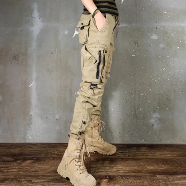 Pantalon ample de style militaire pour hommes, leggings décontractés, marque de tendance, neuf points, 2024 – Image 2