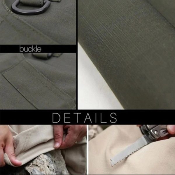 Pantalon cargo militaire décontracté avec de nombreuses poches, vêtements d'extérieur imperméables, été, été, armée, fjMen, degrés, Dulpants, 2024 – Image 5