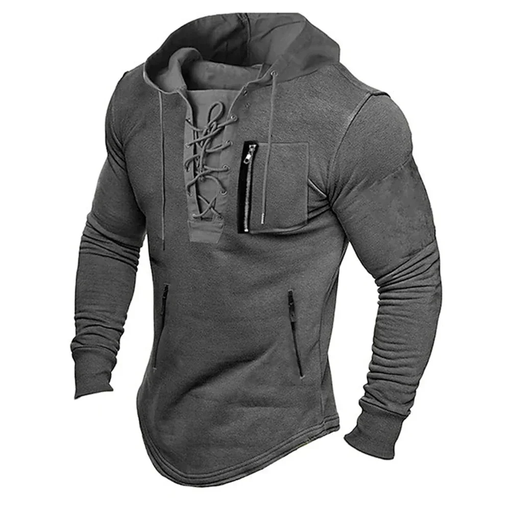 Sweat à capuche Dull pour homme, pull d'extérieur, style vintage, sweat fin, confortable et doux, plusieurs couleurs disponibles – Image 4