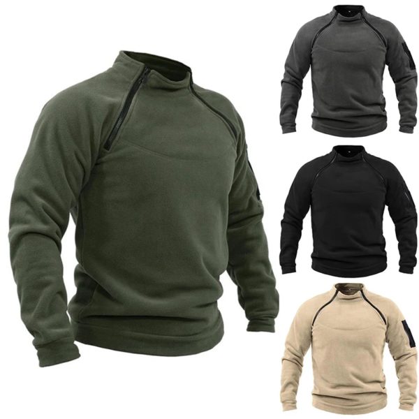 Sweat à Capuche à Col Montant pour Homme, Chaud, Polaire, Solide, Document, Extérieur, Respirant, dehors, Gym, Automne, Hiver, Y-Sale, 2023