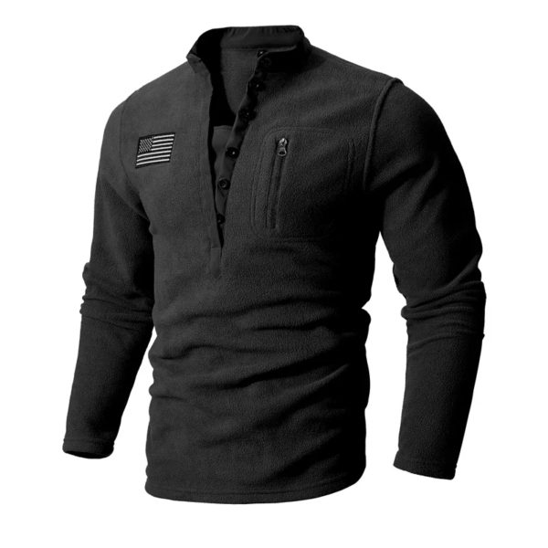 Sweat-shirt chaud à manches longues pour hommes, pull coupe-vent, vêtements d'entraînement, DulTop, nouveau, 2023 – Image 3