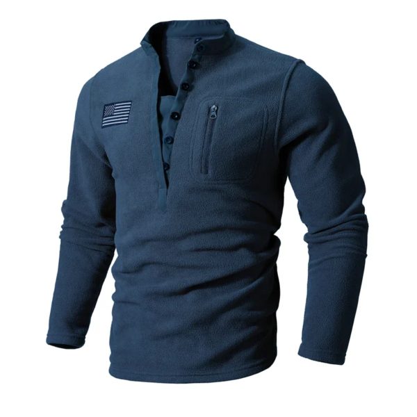 Sweat-shirt chaud à manches longues pour hommes, pull coupe-vent, vêtements d'entraînement, DulTop, nouveau, 2023 – Image 5