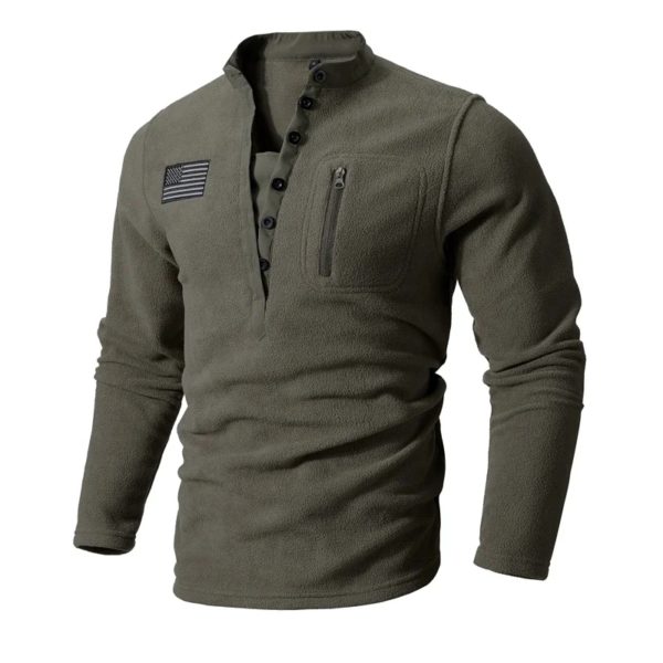 Sweat-shirt chaud à manches longues pour hommes, pull coupe-vent, vêtements d'entraînement, DulTop, nouveau, 2023 – Image 2
