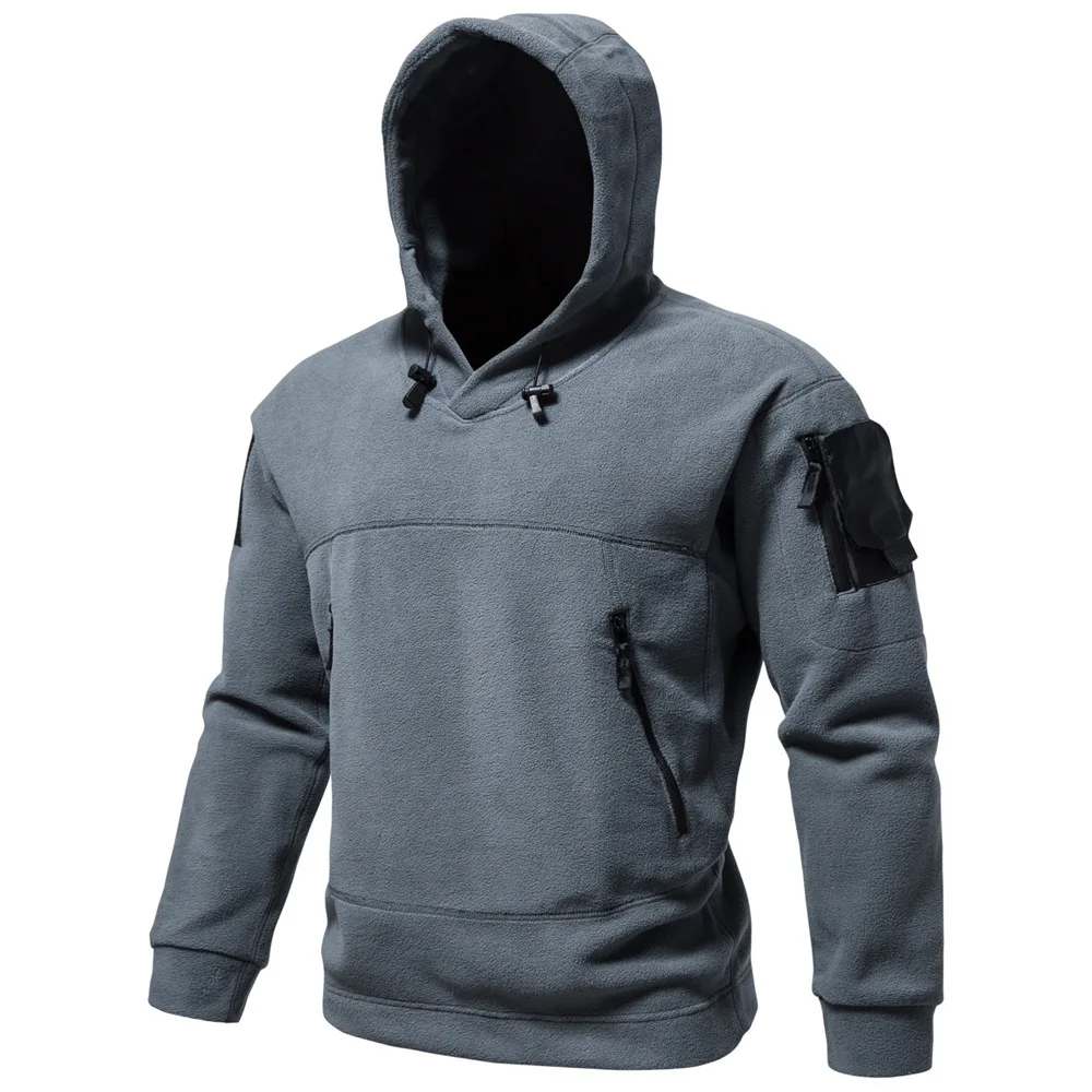 DulPVD-Sweat à capuche thermique multi-poches pour homme, pulls polaires, vêtements d'extérieur, sourire, automne, printemps, 2024