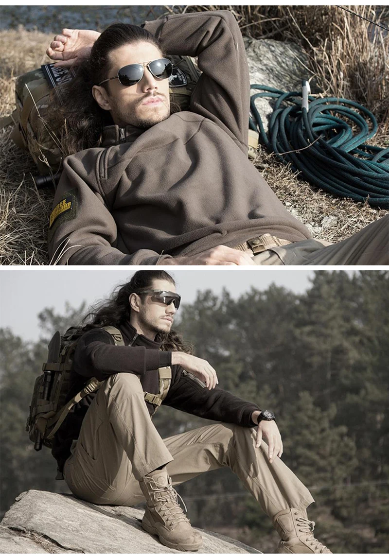 US SWAT-Veste polaire d'extérieur pour homme, pull chaud, manteau coupe-vent, pull thermique, pull de randonnée, vêtements de chasse, sourire polaire US SWAT-Veste polaire d'extérieur pour homme, pull chaud, manteau coupe-vent, pull thermique, pull de randonnée, vêtements de chasse, sourire polaire