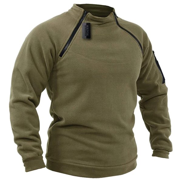 US SWAT-Veste polaire d'extérieur pour homme, pull chaud, manteau coupe-vent, pull thermique, pull de randonnée, vêtements de chasse, sourire polaire – Image 5