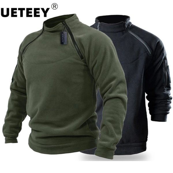 US SWAT-Veste polaire d'extérieur pour homme, pull chaud, manteau coupe-vent, pull thermique, pull de randonnée, vêtements de chasse, sourire polaire