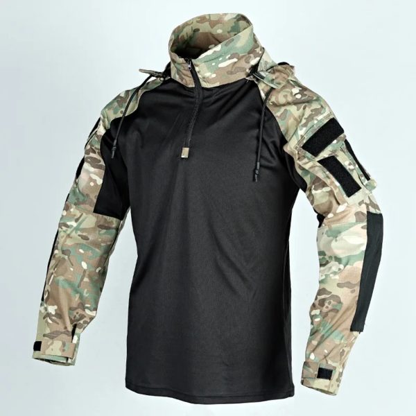 Sweat-Shirt à Capuche Résistant à l'Usure pour Homme, Vêtement à Manches sulfpour Airsoft, Paintball, Camping, html – Image 4