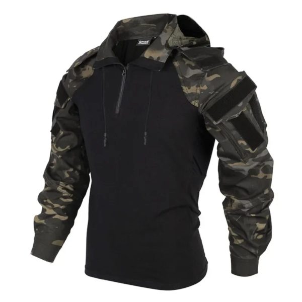 Sweat-Shirt à Capuche Résistant à l'Usure pour Homme, Vêtement à Manches sulfpour Airsoft, Paintball, Camping, html