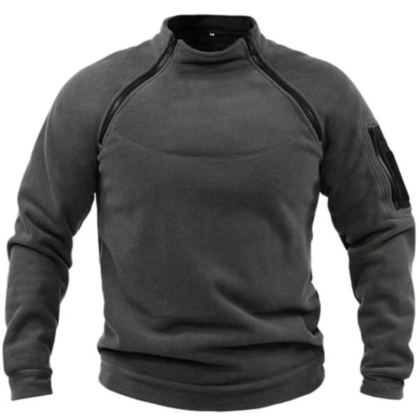 Veste US DulOutdoor Polar pour hommes, coupe-vent, chaud, fermetures à glissière, pull pour homme, monochromatique, vêtements de sport de gym, Y-Clothes – Image 3