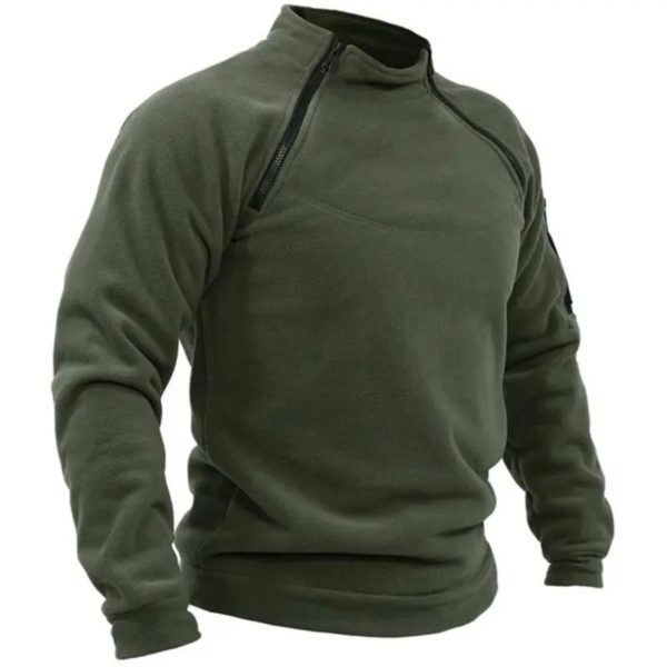 Veste US DulOutdoor Polar pour hommes, coupe-vent, chaud, fermetures à glissière, pull pour homme, monochromatique, vêtements de sport de gym, Y-Clothes – Image 4