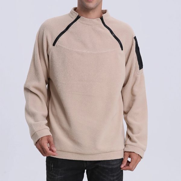 Manteau coupe-vent thermique pour homme, pull de randonnée, veste polaire d'extérieur, vêtements de chasse, pull chaud à fermeture éclair – Image 2