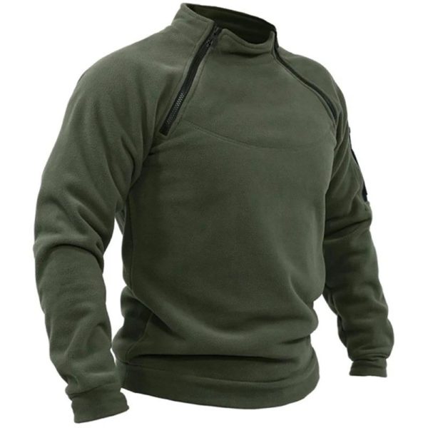 DulOutdoor Polar Smile Veste pour Homme, Pull Chaud à Fermeture Éclair, Manteau Coupe-Vent, Pull de Randonnée Thermique, Vêtements de html – Image 3