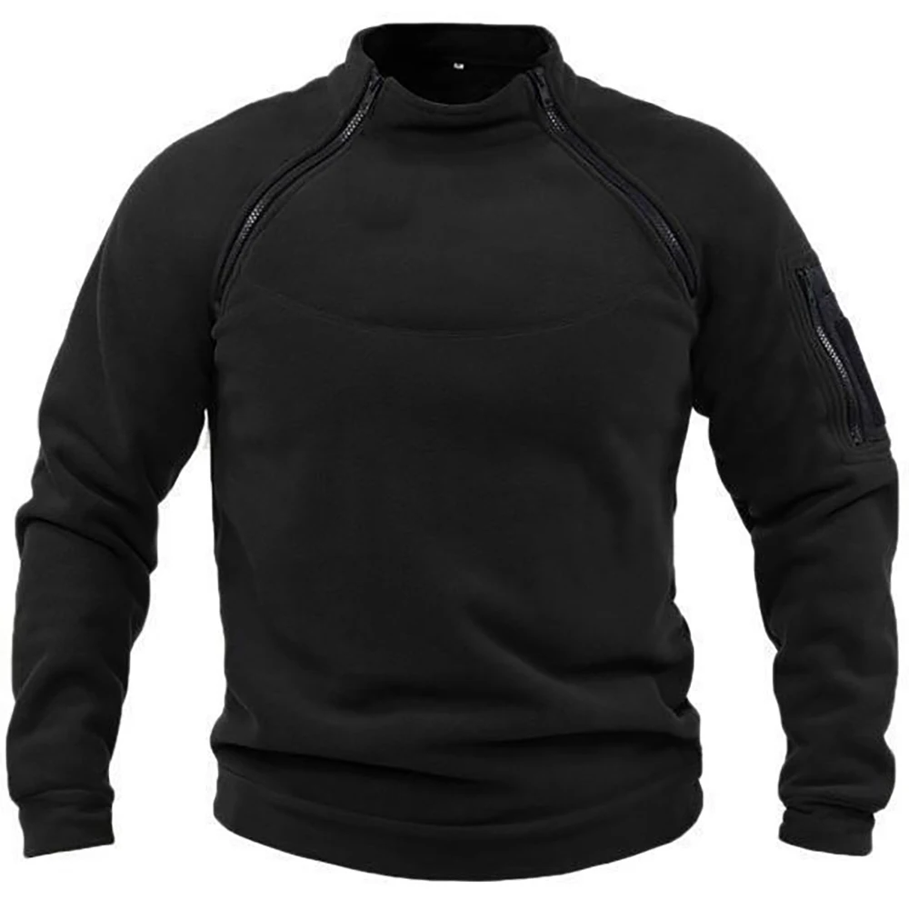 DulOutdoor Polar Smile Veste pour Homme, Pull Chaud à Fermeture Éclair, Manteau Coupe-Vent, Pull de Randonnée Thermique, Vêtements de html
