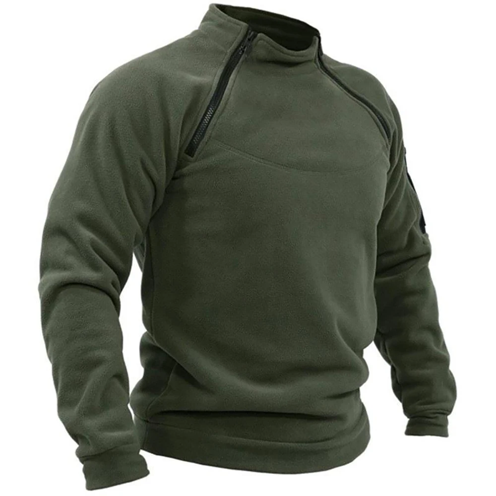 DulOutdoor Polar Smile Veste pour Homme, Pull Chaud à Fermeture Éclair, Manteau Coupe-Vent, Pull de Randonnée Thermique, Vêtements de html