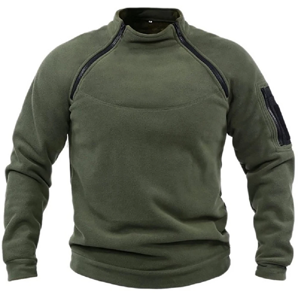 DulOutdoor Polar Smile Veste pour Homme, Pull Chaud à Fermeture Éclair, Manteau Coupe-Vent, Pull de Randonnée Thermique, Vêtements de html