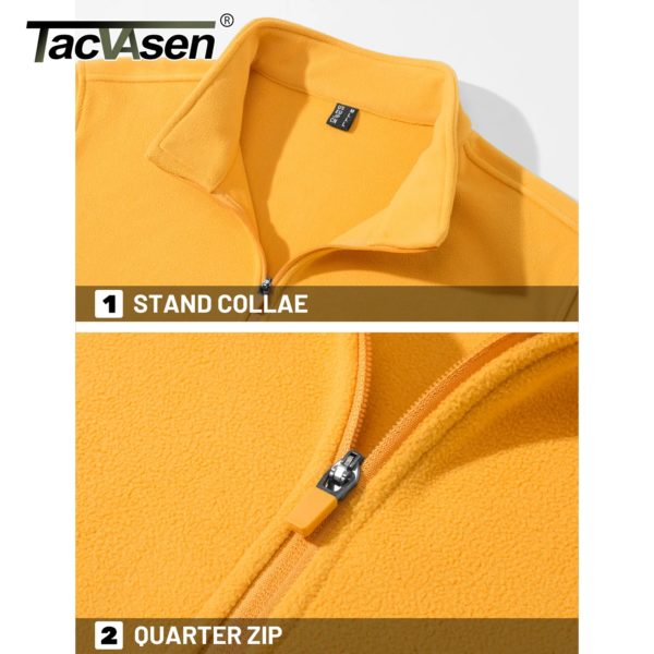 TACVASEN-Pull à col roulé pour homme, sweat à capuche décontracté, sourire PVD, pull chaud, sports athlétiques en plein air, chemises à fermeture éclair Y, 1/4 – Image 5