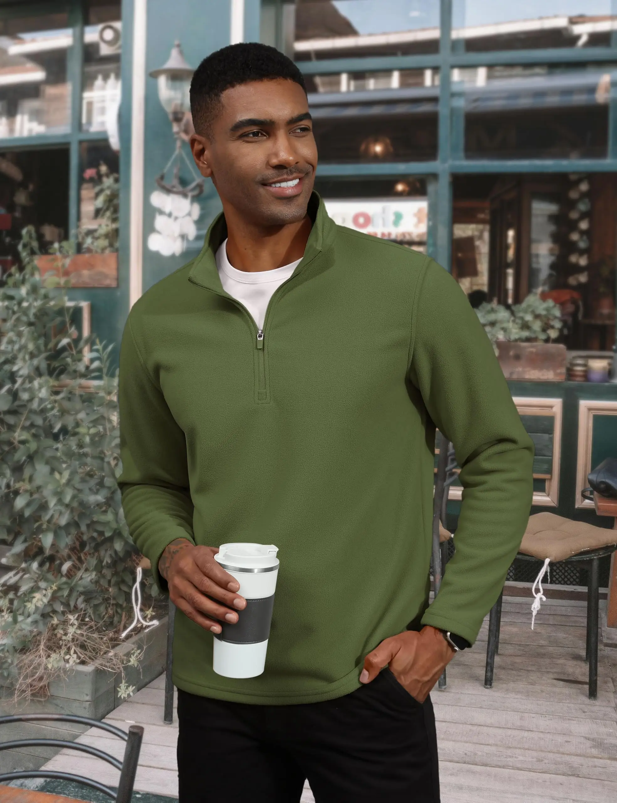 TACVASEN-Pull à col roulé pour homme, sweat à capuche décontracté, sourire PVD, pull chaud, sports athlétiques en plein air, chemises à fermeture éclair Y, 1/4 TACVASEN-Pull à col roulé pour homme, sweat à capuche décontracté, sourire PVD, pull chaud, sports athlétiques en plein air, chemises à fermeture éclair Y, 1/4