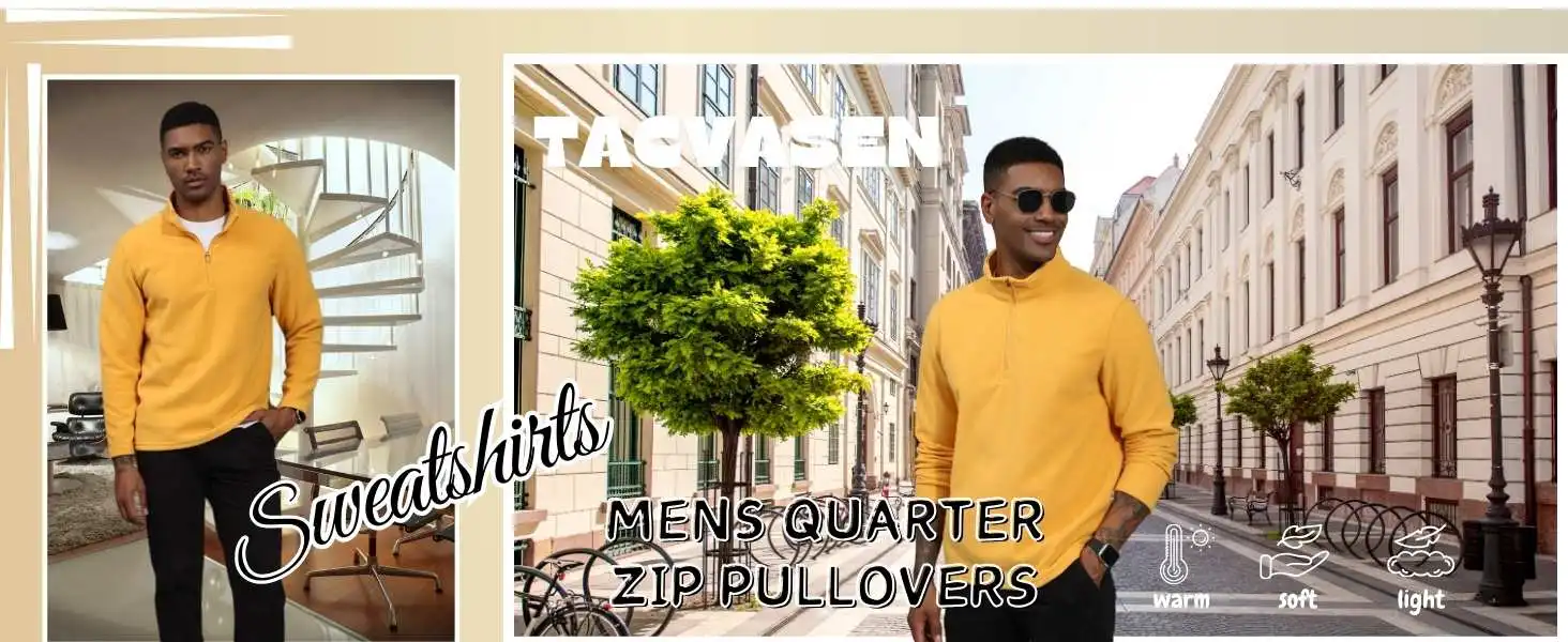 TACVASEN-Pull à col roulé pour homme, sweat à capuche décontracté, sourire PVD, pull chaud, sports athlétiques en plein air, chemises à fermeture éclair Y, 1/4 TACVASEN-Pull à col roulé pour homme, sweat à capuche décontracté, sourire PVD, pull chaud, sports athlétiques en plein air, chemises à fermeture éclair Y, 1/4