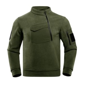 Sweat-shirt militaire de haute qualité pour hommes, pull US SWAT, vestes Polar Smile, fermeture éclair inclinée, chaud, extérieur, ski, camping, hiver