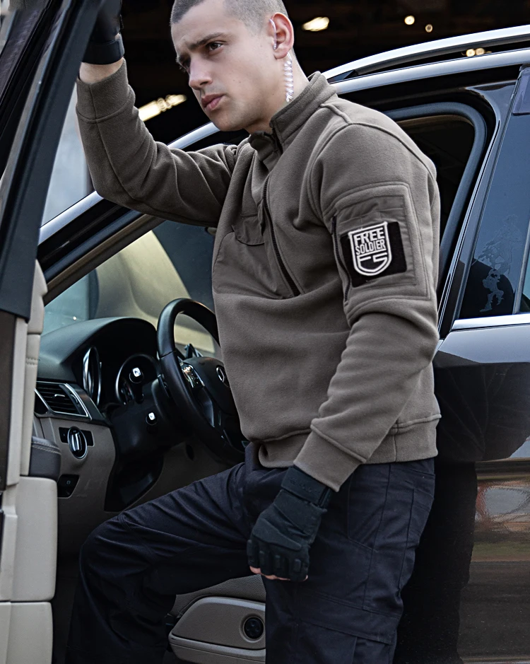 Sweat-shirt militaire de haute qualité pour hommes, pull US SWAT, vestes Polar Smile, fermeture éclair inclinée, chaud, extérieur, ski, camping, hiver Sweat-shirt militaire de haute qualité pour hommes, pull US SWAT, vestes Polar Smile, fermeture éclair inclinée, chaud, extérieur, ski, camping, hiver
