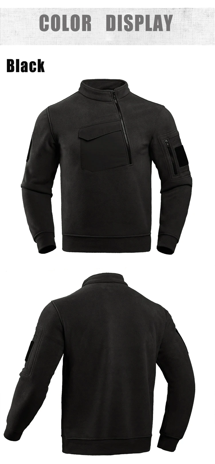 Sweat-shirt militaire de haute qualité pour hommes, pull US SWAT, vestes Polar Smile, fermeture éclair inclinée, chaud, extérieur, ski, camping, hiver Sweat-shirt militaire de haute qualité pour hommes, pull US SWAT, vestes Polar Smile, fermeture éclair inclinée, chaud, extérieur, ski, camping, hiver